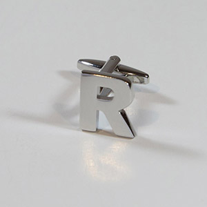 Gemelli Cufflink Letter R 100% Ottone